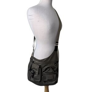 TUMI Nylon Crossbody Shoulder Bag Olive Green